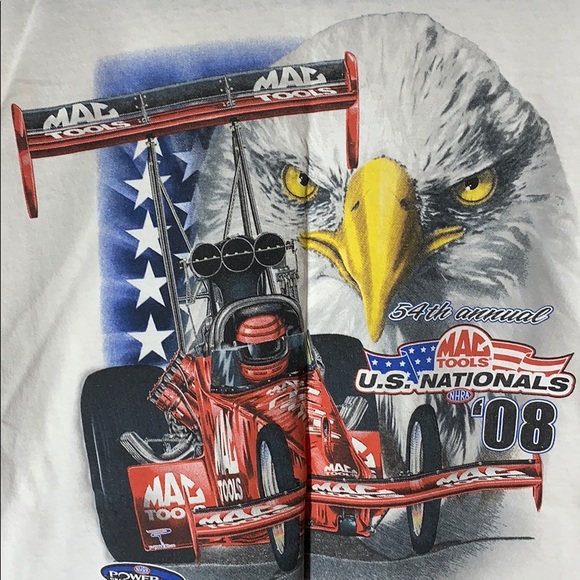 Vintage NHRA US Nationals tee. White. Size Large. - Picture 5 of 5